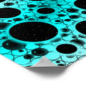 Leertaste - Weiß/Cyan Poster (Ecke)