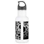 Leertaste - Weiß/Schwarz Edelstahlflasche (Rückseite)