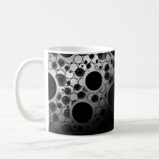 Leertaste - Weiß/Schwarz Kaffeetasse (Links)
