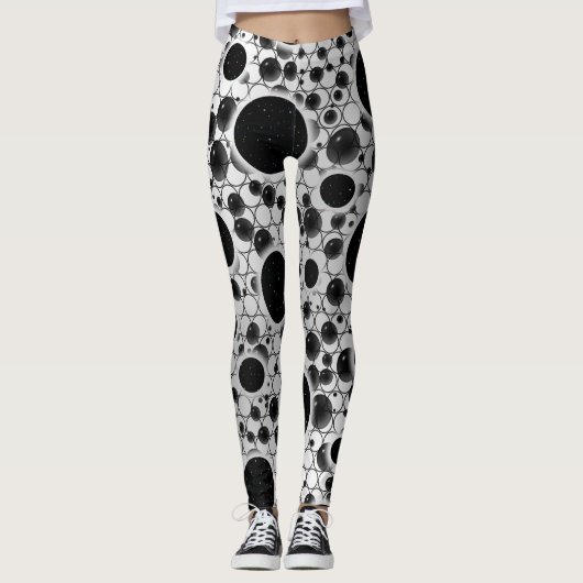 Leertaste - Weiß/Silber Leggings (Vorderseite)