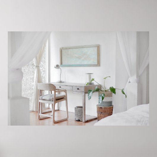 LEERTER SCHREIBTISCH IN DER NÄHE POSTER (Vorne)