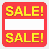 Leerverkaufsrabatt oder Preisaufkleber (Vorderseite)