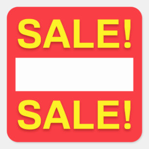 Leerverkaufsrabatt oder Preisaufkleber