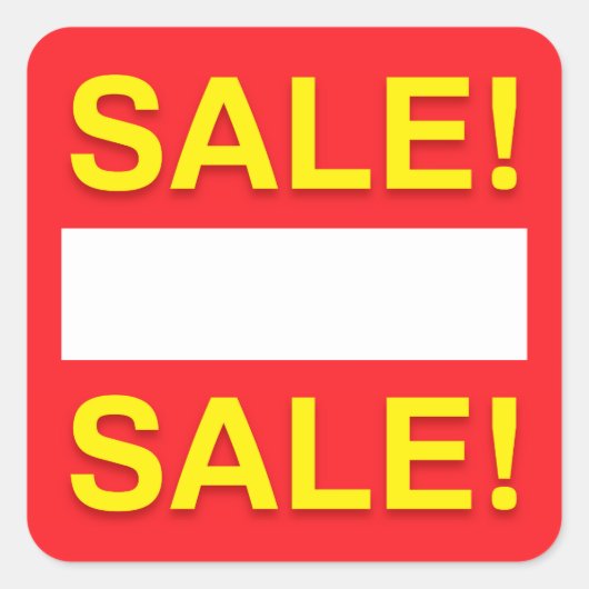 Leerverkaufsrabatt oder Preisaufkleber (Vorderseite)