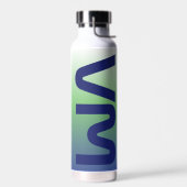 Leerzeichen 2 Buchstaben Monogramm Gradient Water  Trinkflasche (Links)