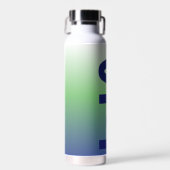 Leerzeichen 2 Buchstaben Monogramm Gradient Water  Trinkflasche (Vorne)