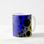 Leerzeichen - Blau/Gelb Kaffeetasse (VorderseiteRechts)