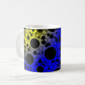 Leerzeichen - Blau/Gelb Kaffeetasse (Vorderseite Links)