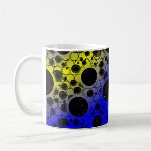 Leerzeichen - Blau/Gelb Kaffeetasse