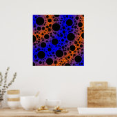 Leerzeichen - Blau/Orange Poster (Küche)