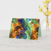 Leerzeichen-Fraktal-Grußkarte Karte (Gelbe Blume)