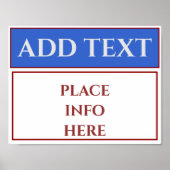 Leerzeichen für Unternehmen, Hinzufügen oder Bearb Poster (Vorne)