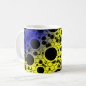 Leerzeichen - Gelb/Blau Kaffeetasse (Vorderseite Links)