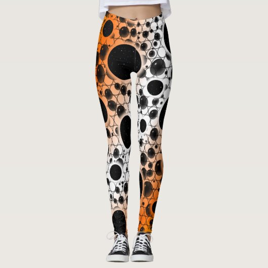 Leerzeichen - Gelb/orange/weiß Leggings (Vorderseite)