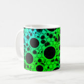 Leerzeichen - Grün/Cyan Kaffeetasse (Vorderseite Links)