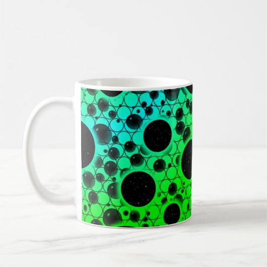Leerzeichen - Grün/Cyan Kaffeetasse (Links)