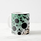 Leerzeichen - Grün/Weiß/Orange Kaffeetasse (Vorderseite Links)