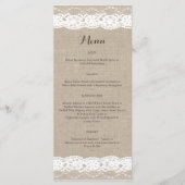 Leerzeichen im Menü "Burlap" in Weiß Menükarte (Vorderseite)