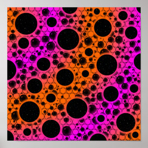 Leerzeichen - orange/rosa poster