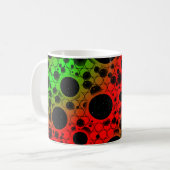 Leerzeichen - Rot/Grün Kaffeetasse (Vorderseite Links)