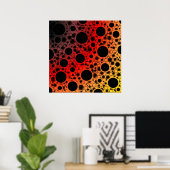 Leerzeichen - Schwarz/Rot/Gold Poster (Heimbüro)