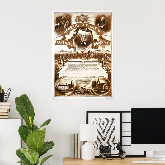 Lees Abschiedsrede 1865 Poster (Heimbüro)