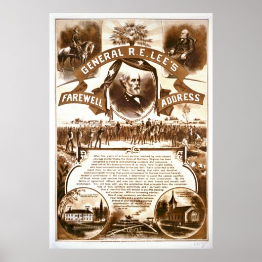 Lees Abschiedsrede 1865 Poster (Vorne)