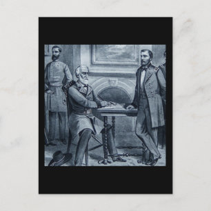 Lees Kapitulation bei Appomattox 1865 Vintage Postkarte