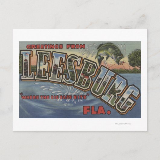 Leesburg, Florida - Große Briefszenen Postkarte (Vorderseite)
