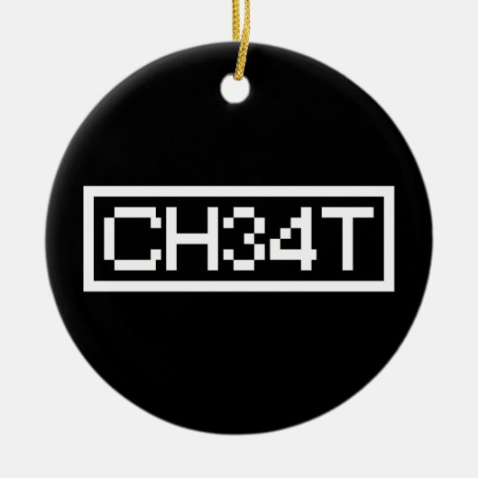 LEET CHEAT KERAMIK ORNAMENT (Vorne)