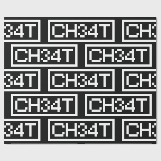 LEET CHEAT WRAPPING PAPIER GESCHENKPAPIER (Flach)