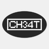 LEET CHEECT OVAL STICKER (Vorderseite)