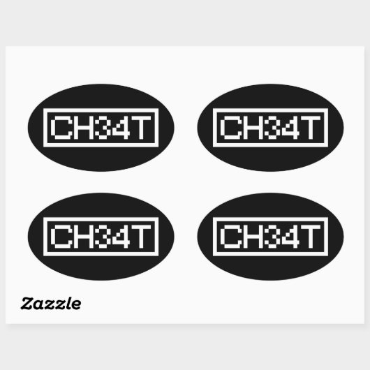 LEET CHEECT OVAL STICKER (Blatt)
