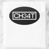 LEET CHEECT OVAL STICKER (Tasche)