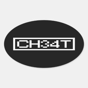 LEET CHEECT OVAL STICKER