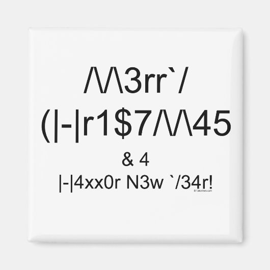 LEET Christmas Magnet (Vorne)