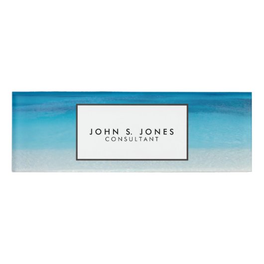 Leetürken des strand-| und Caicos-Foto Namenschild (Vorderseite)