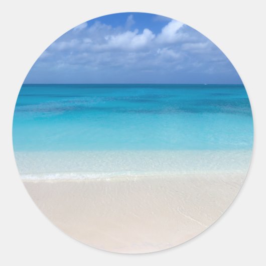 Leeward Beach | Foto Turks und Caicos Runder Aufkleber (Vorderseite)