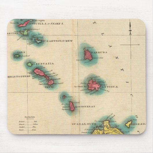 Leeward-Inseln Mousepad (Vorne)