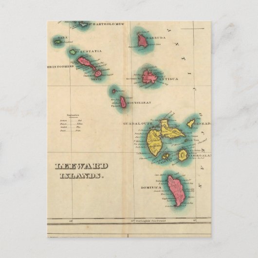 Leeward Islands Postkarte (Vorderseite)