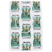 Leeway Senior Birthday Medium Geschenktasche Mittlere Geschenktüte (Vorderseite)