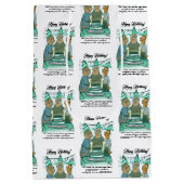 Leeway Senior Birthday Medium Geschenktasche Mittlere Geschenktüte (Rückseite)