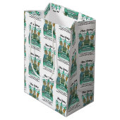 Leeway Senior Birthday Medium Geschenktasche Mittlere Geschenktüte (Rückseite Schrägansicht)