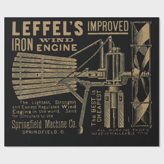 Leffel's Verbesserter Eisen Wind Motor Windmill 18 Geschenkpapier (Flach)