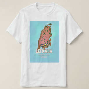 Lefkada Griechenland Reiseplakat. T-Shirt