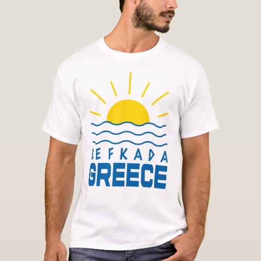 Lefkada Griechenland Sunshine and Sea Men's White T-Shirt (Vorderseite)