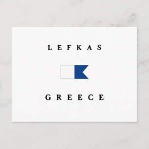 Lefkas Griechenland Alpha Dive Flag Postkarte