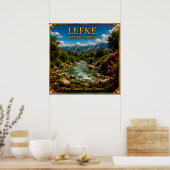 Lefke Nordzypern Grüne Küste Reise Erinnerung Poster (Küche)
