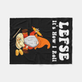 Lefse It's How I Roll Christmas  Fleecedecke (Vorderseite (Horizontal))