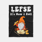 Lefse It's How I Roll Christmas  Fleecedecke (Vorderseite)